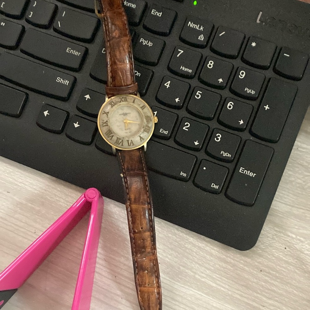 Brown Leather Strap Men's Watch